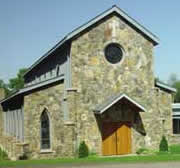 Avalanche Plastering put color plaster in this stone chapel